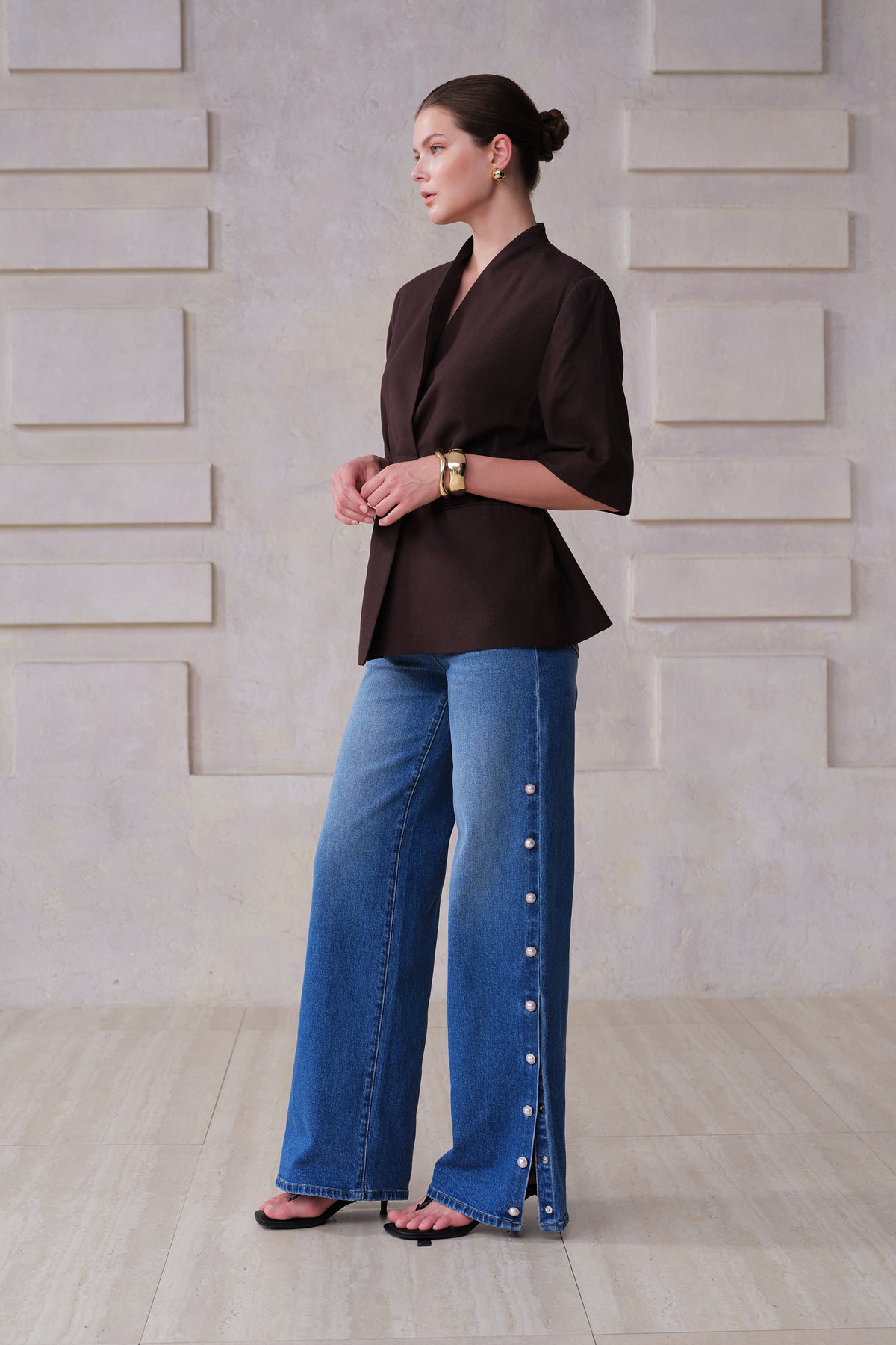 NEW YORK HIGH RISE WIDE LEG FULL JEANS BYW8410