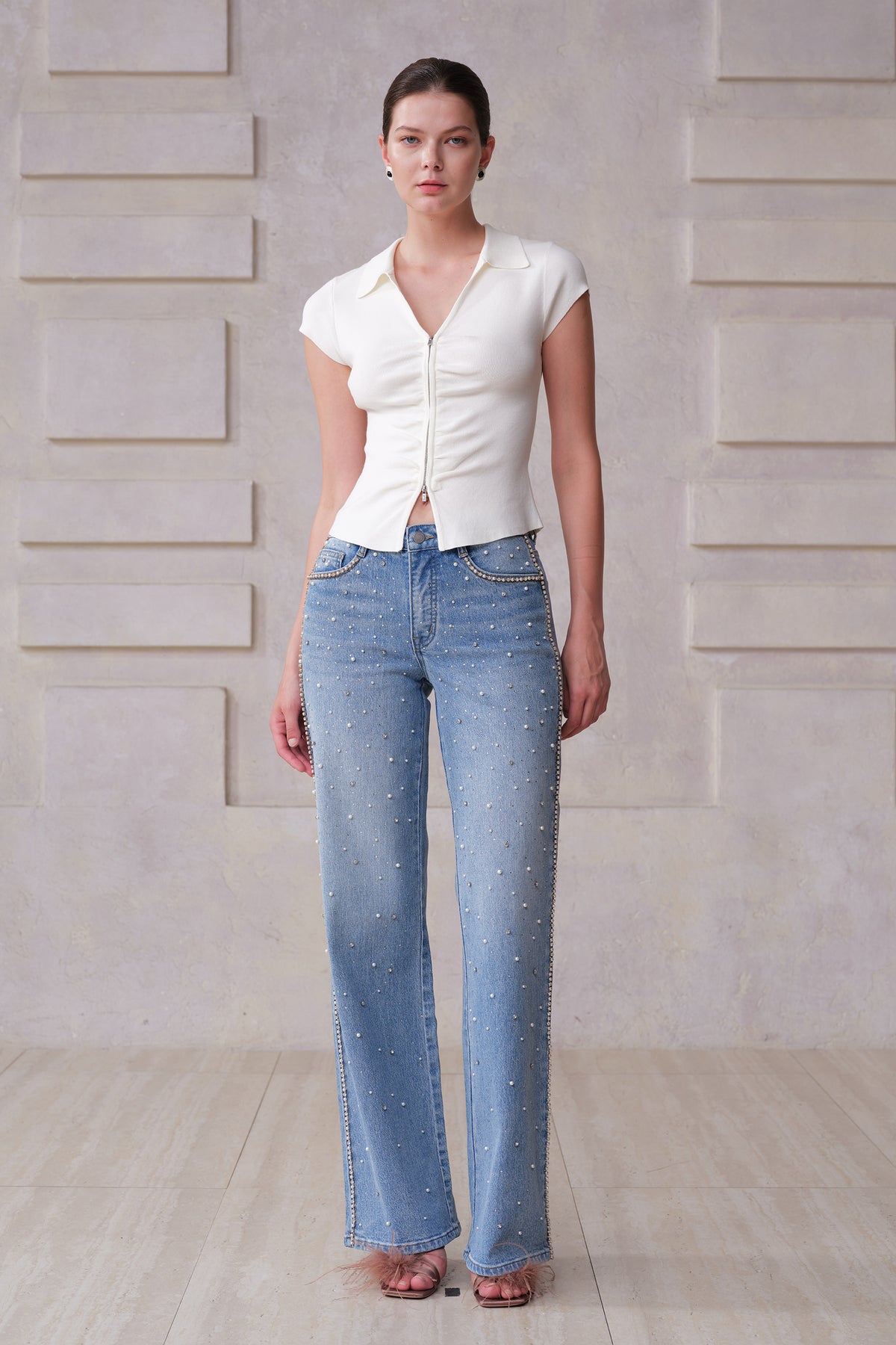 NEW YORK MID RISE WIDE LEG TALL JEANS BYW8419