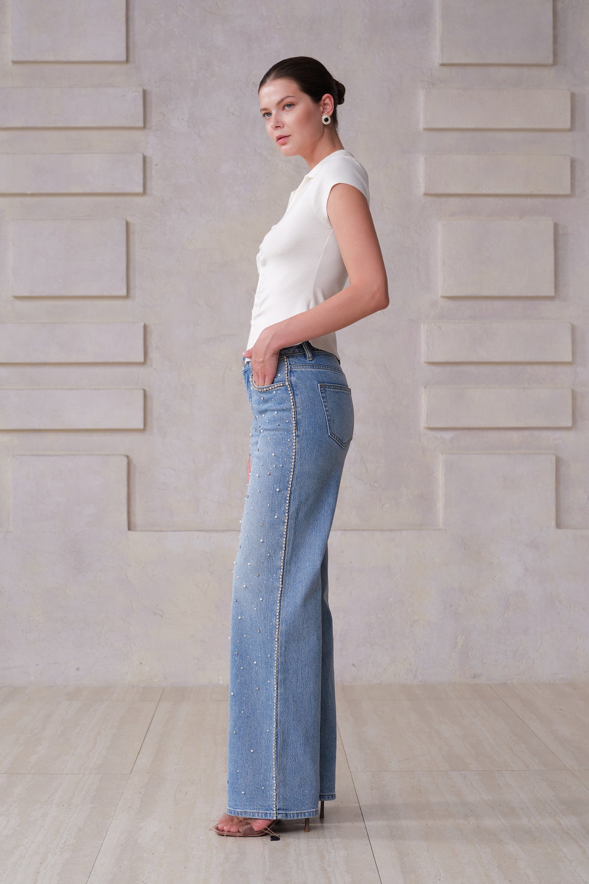 NEW YORK MID RISE WIDE LEG TALL JEANS BYW8419