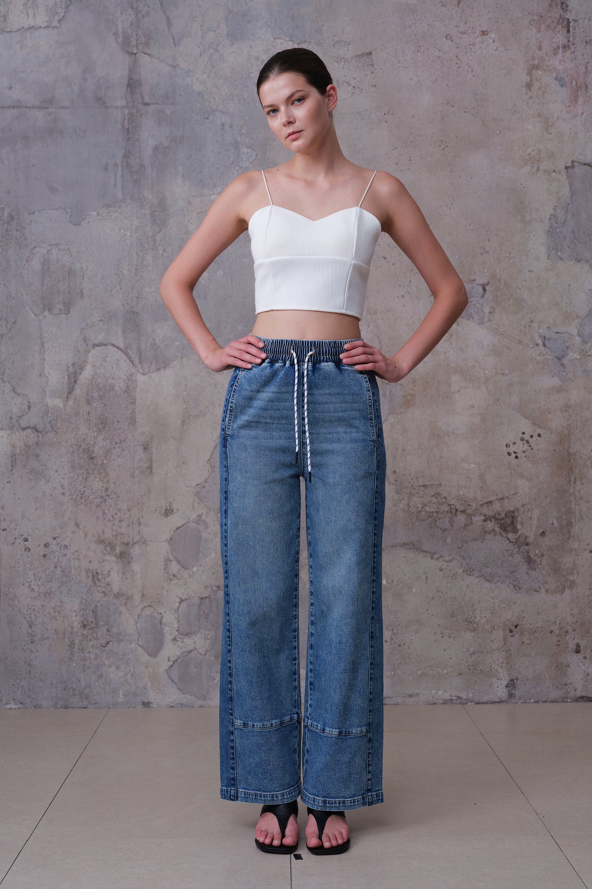 NEW YORK HIGH RISE WIDE LEG FULL JEANS BYW8413