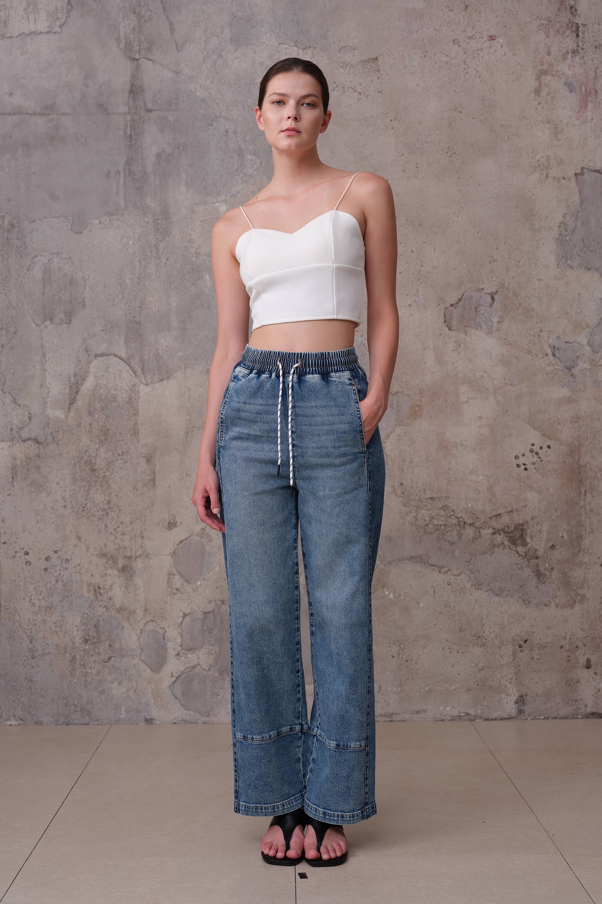 NEW YORK HIGH RISE WIDE LEG FULL JEANS BYW8413