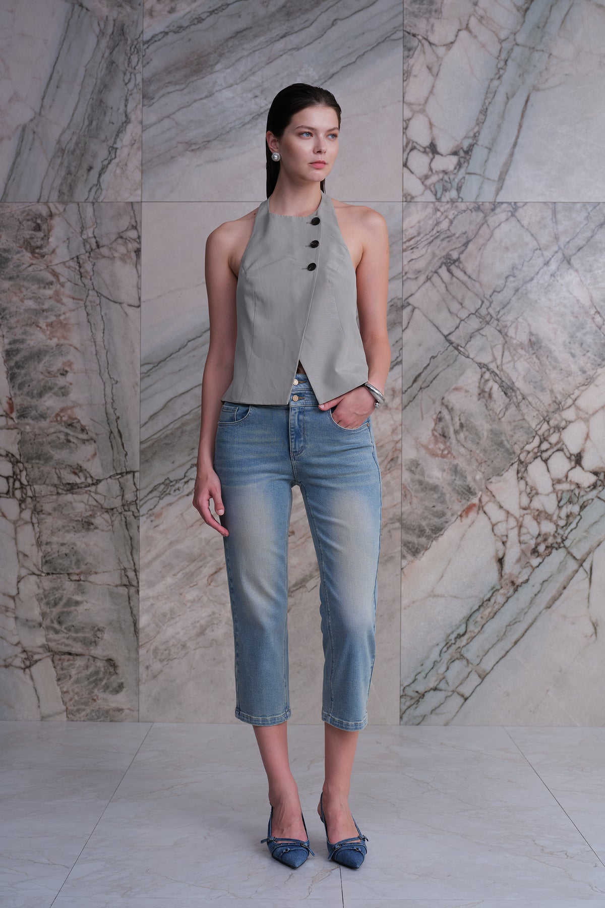 HONG KONG HIGH RISE STRAIGHT JEANS BYT5355