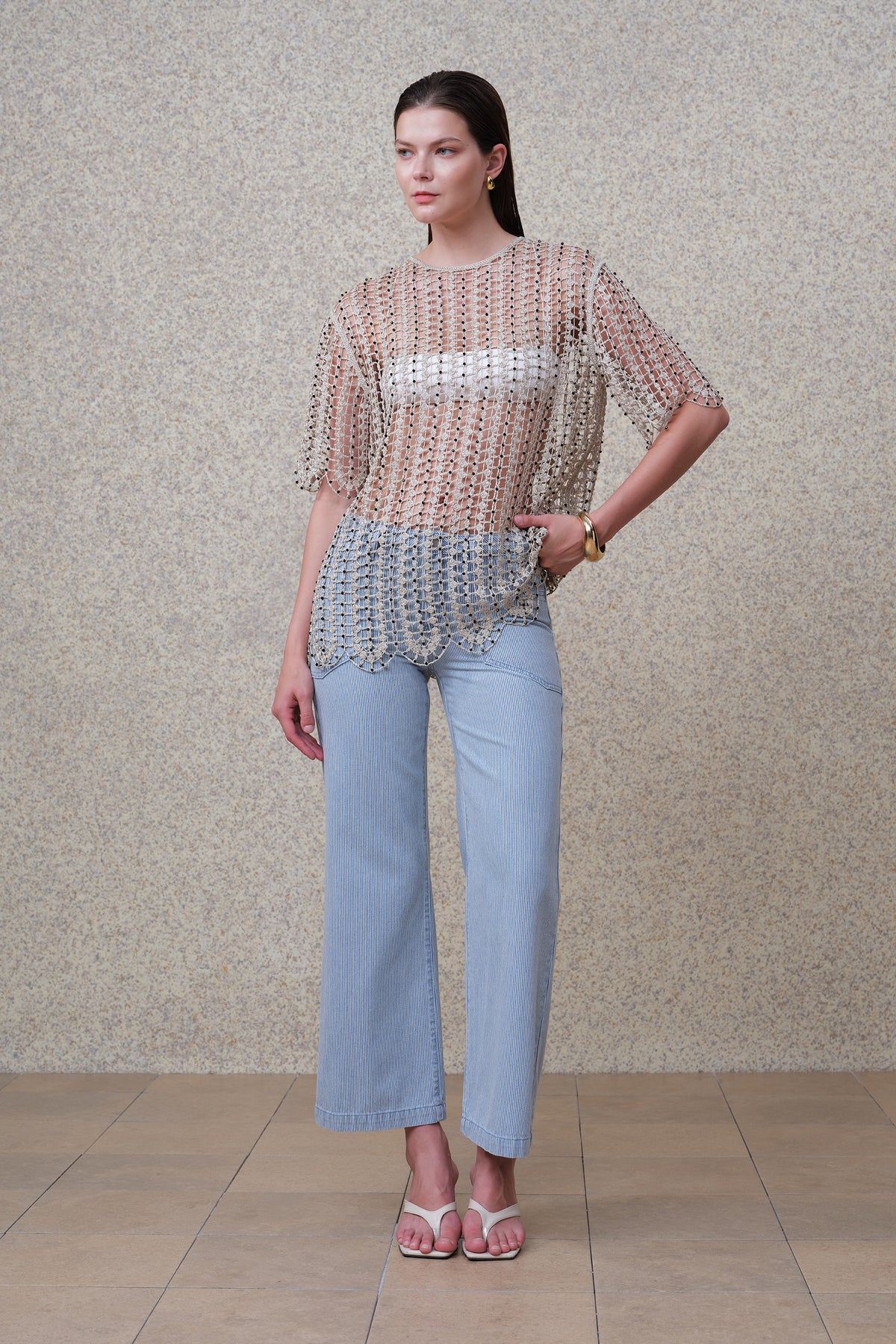 NEW YORK MID RISE RELAXED WIDE LEG FULL PANTS BYW8451