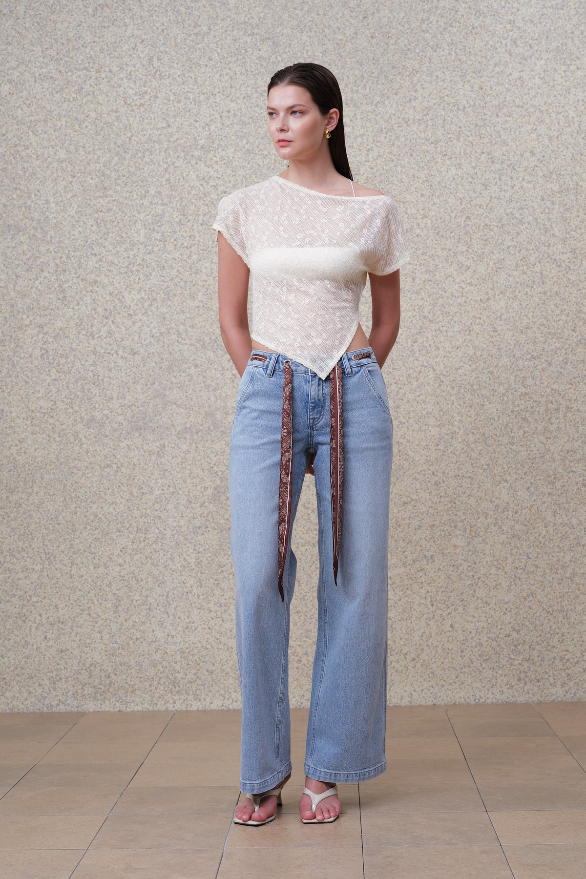 NEW YORK MID RISE WIDE LEG FULL JEANS BYW8417