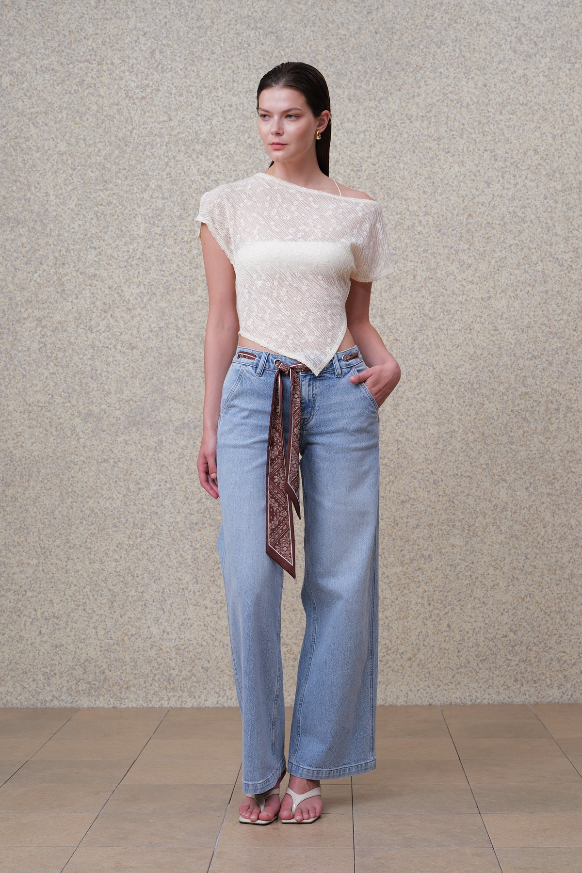 NEW YORK MID RISE WIDE LEG FULL JEANS BYW8417