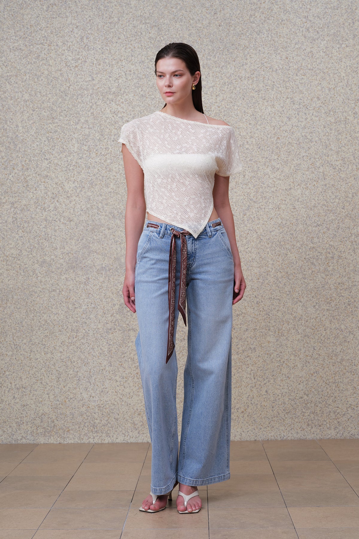 NEW YORK MID RISE WIDE LEG FULL JEANS BYW8417