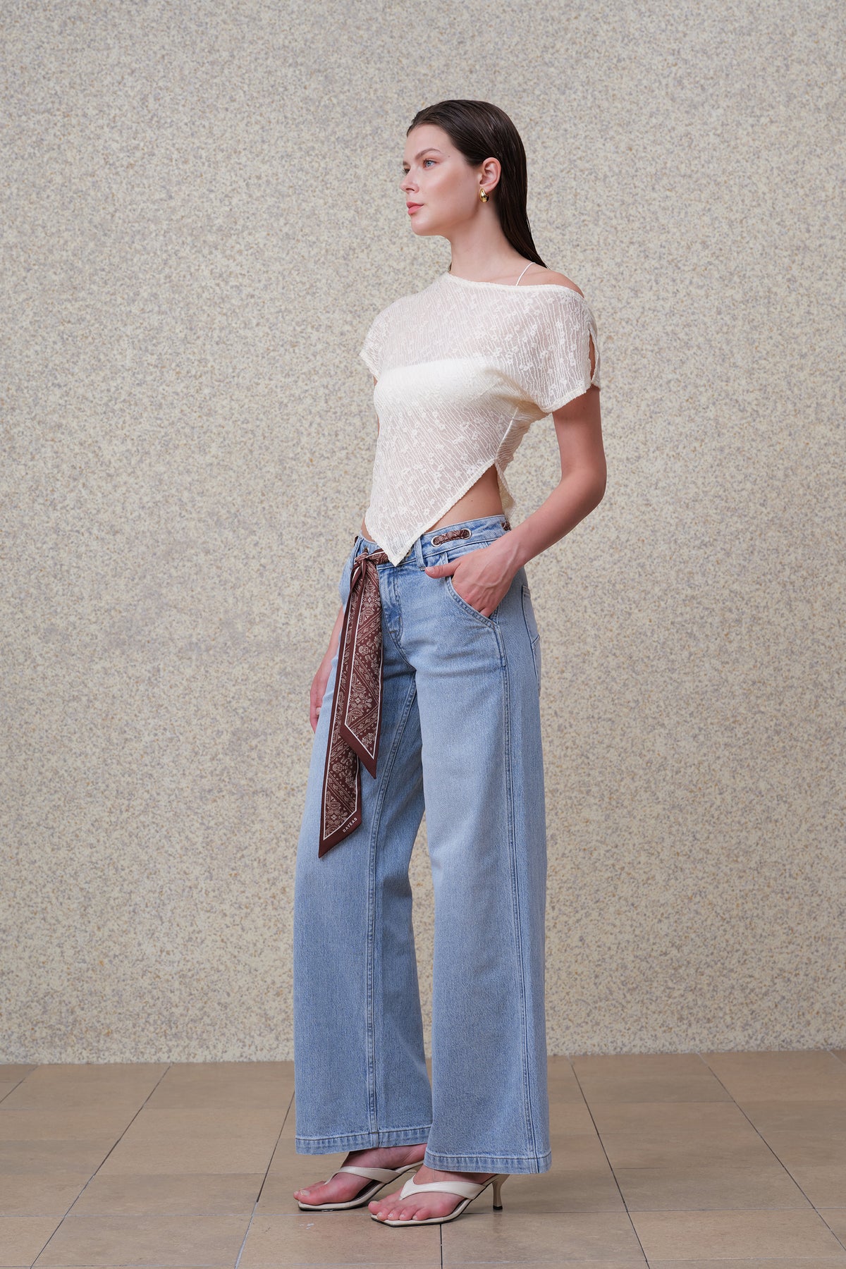 NEW YORK MID RISE WIDE LEG FULL JEANS BYW8417
