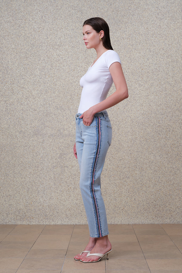 HONG KONG M-HIGH RISE CROPPED STRAIGHT JEANS  BYT5363