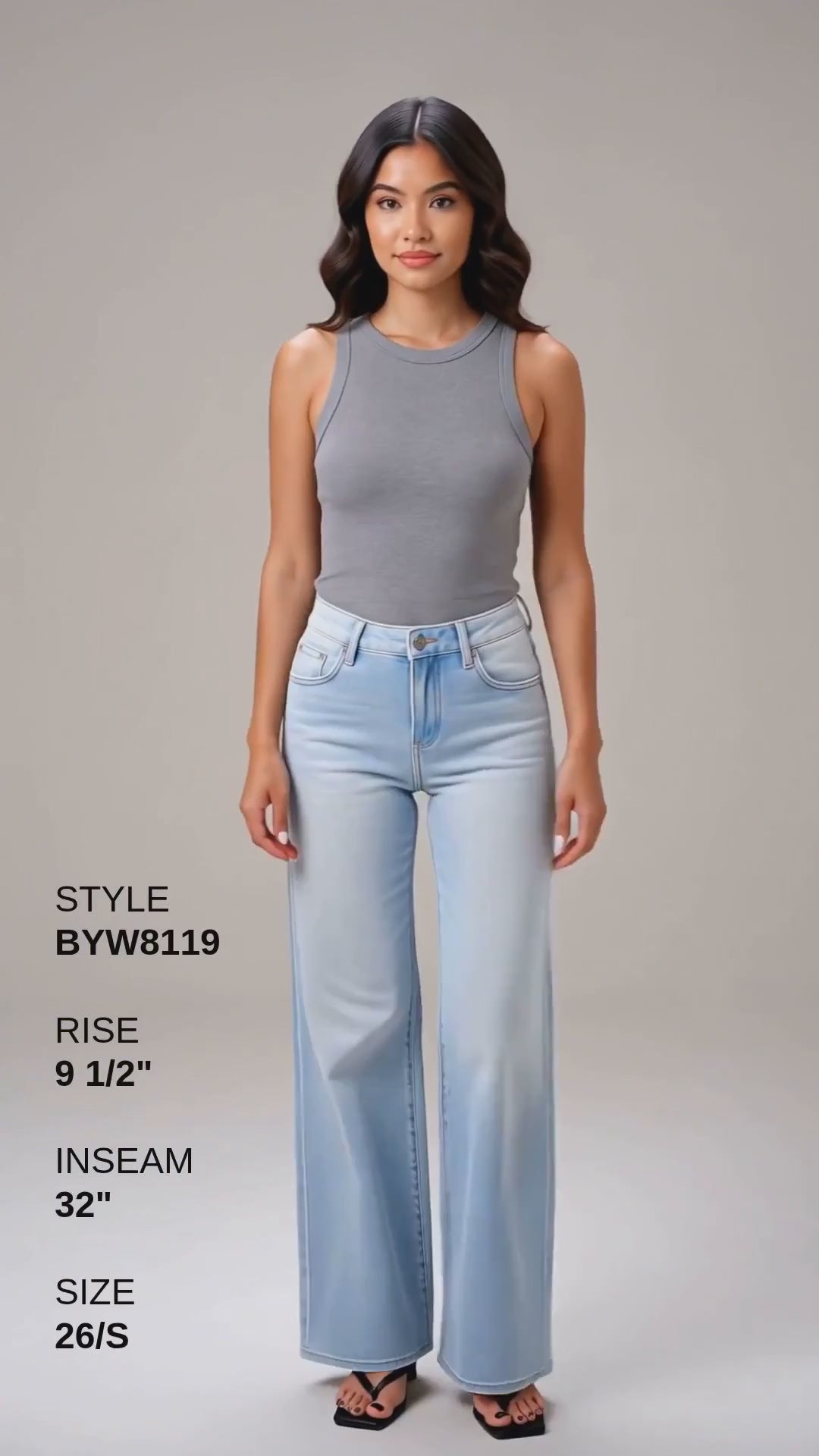 ZEPHYRINE MID RISE WIDE LEG Fashion Product Video CUT