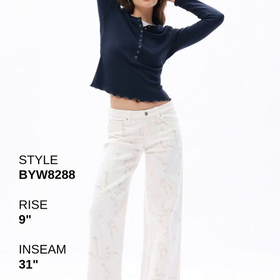 MID RISE WIDE LEG JEANS Fashion Product Video