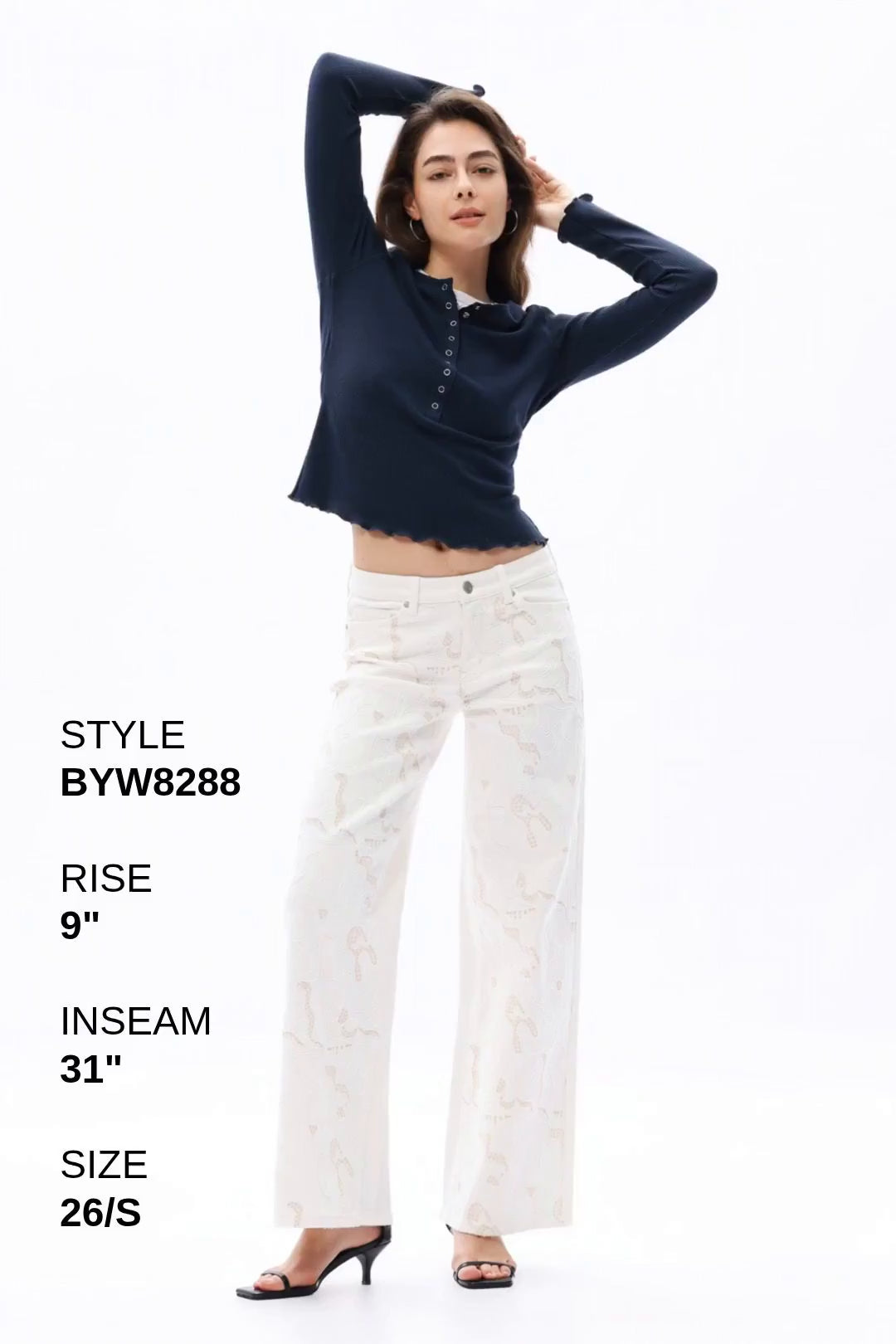 MID RISE WIDE LEG JEANS Fashion Product Video