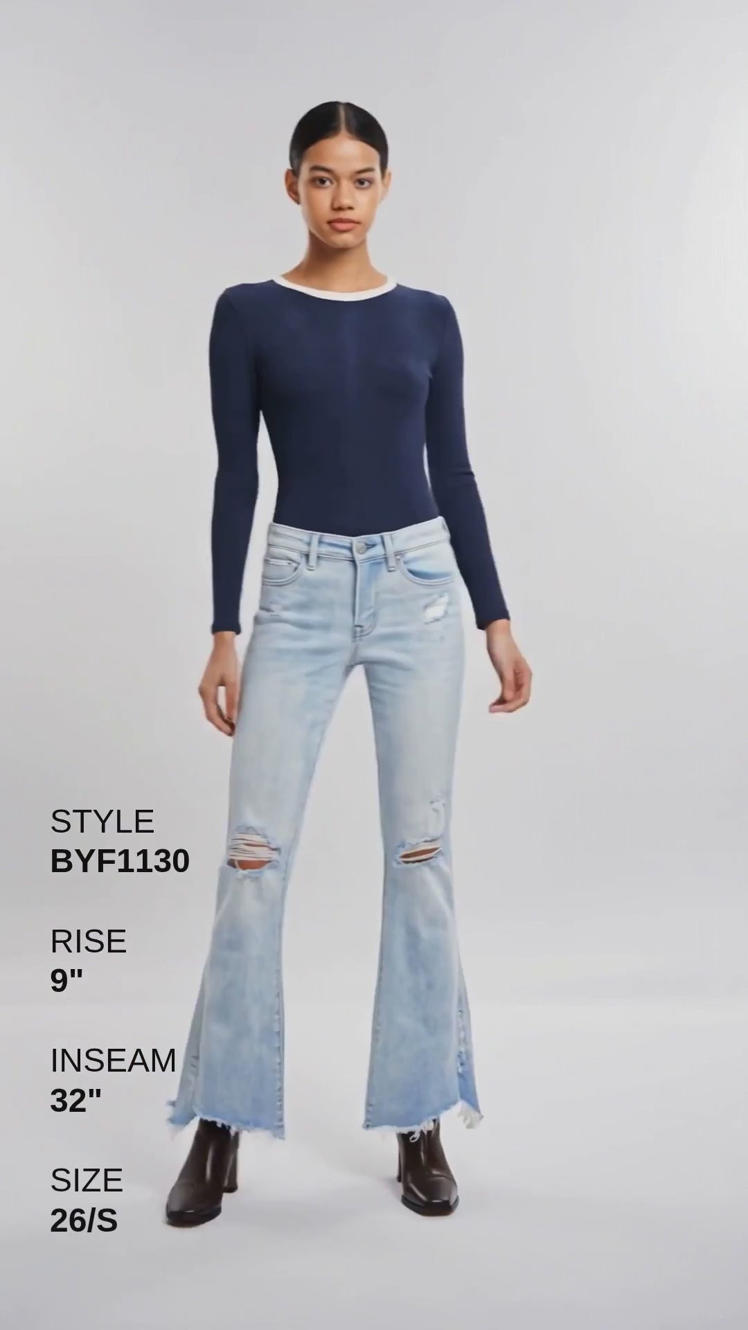 ANGELA MID RISE FLARE Fashion Product Video CUT