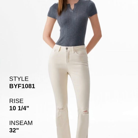 EMILY HIGH RISE DISTRESSED FLARE Fashion Product Video