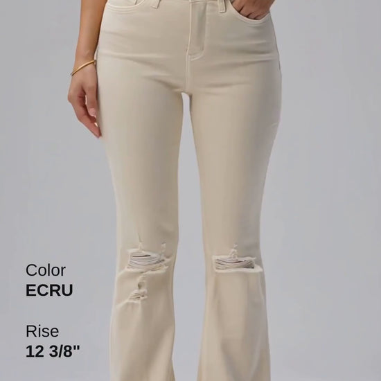 PLUS EMILY HIGH RISE DISTRESSED FLARE Fashion Product Video CUT