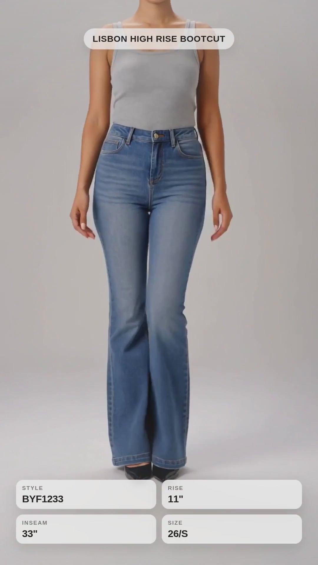 LISBON HIGH RISE BOOTCUT Fashion Product Video CUT