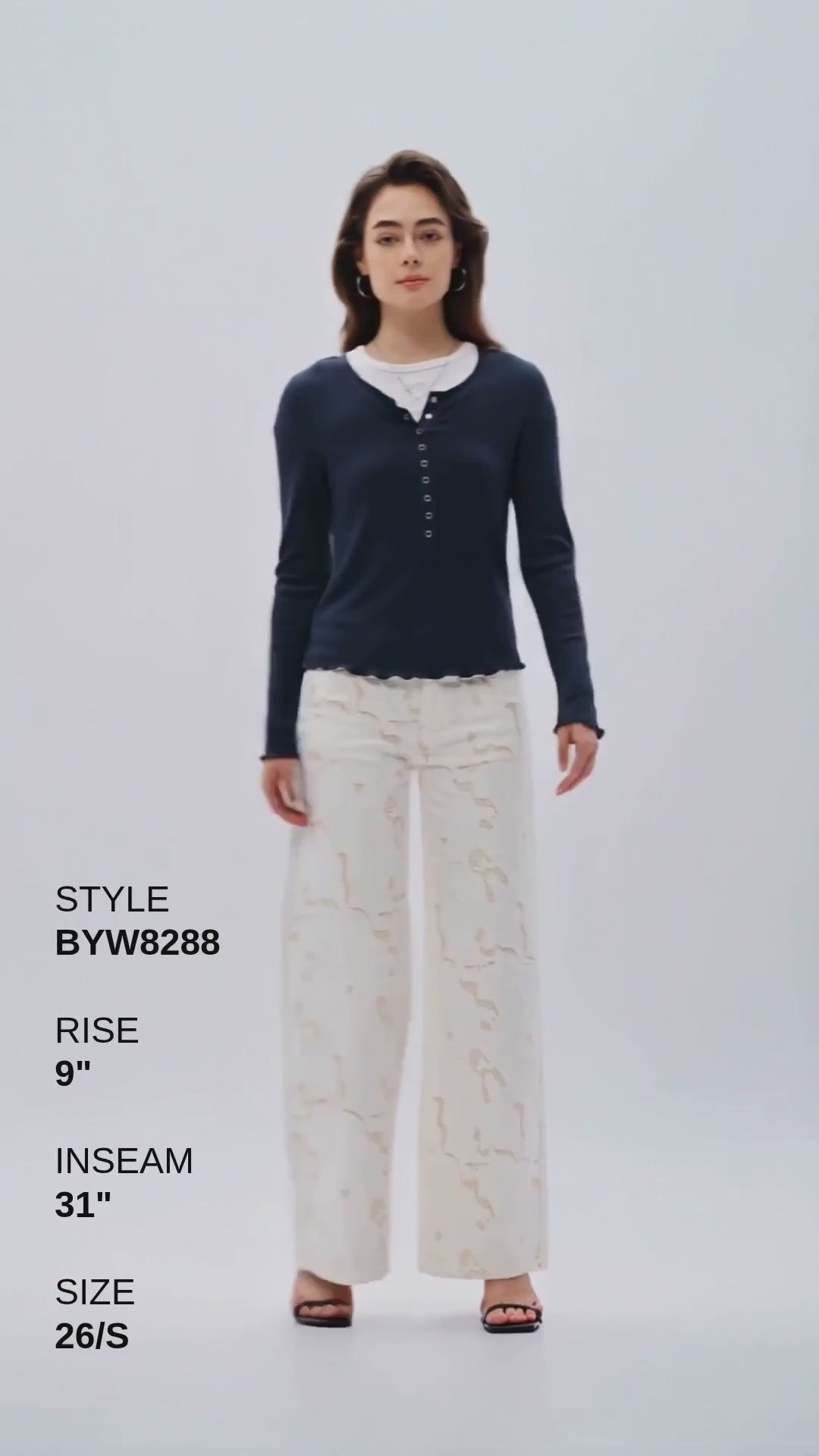 MID RISE WIDE LEG JEANS Fashion Product Video CUT
