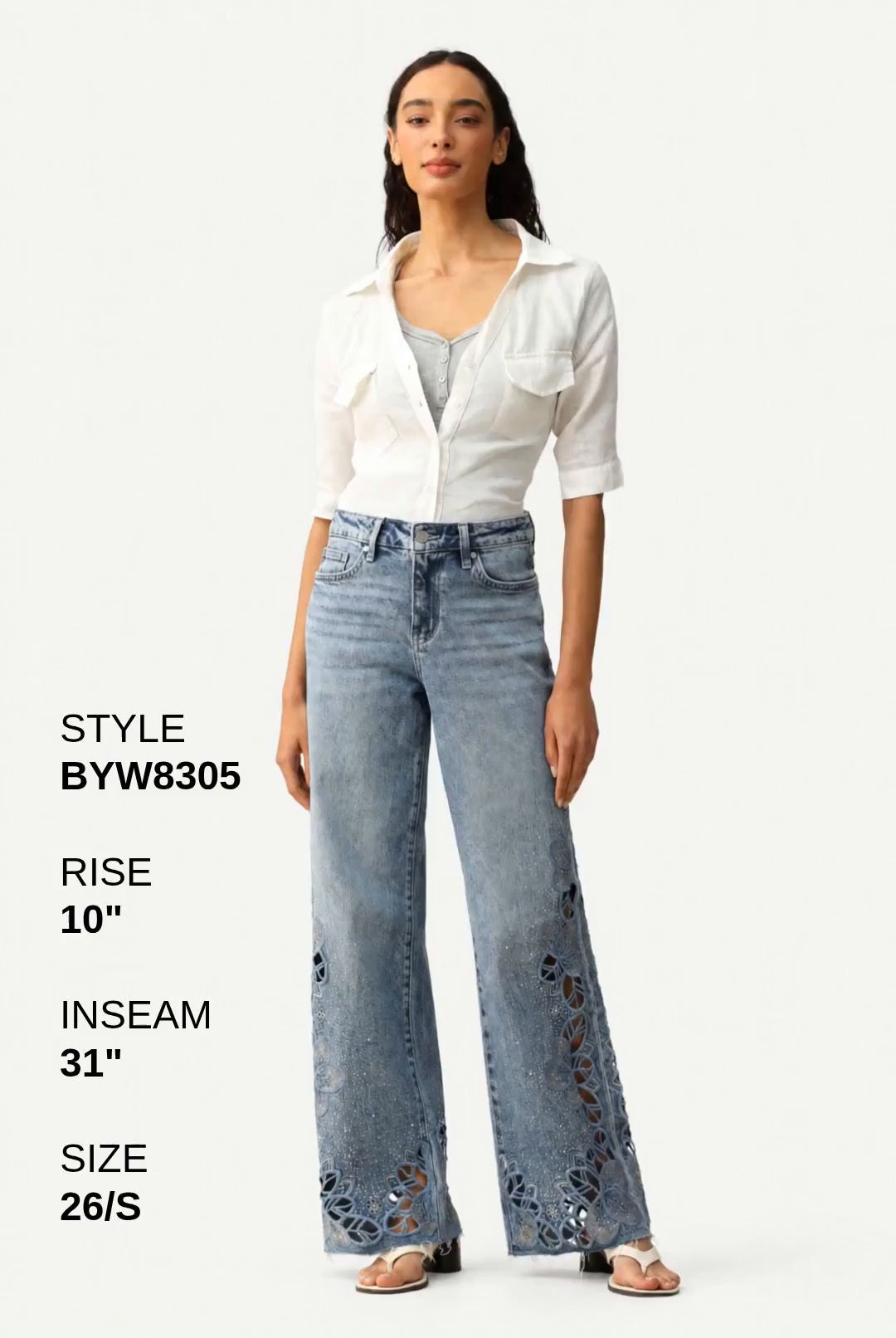 MID RISE WIDE LEG Fashion Product Video