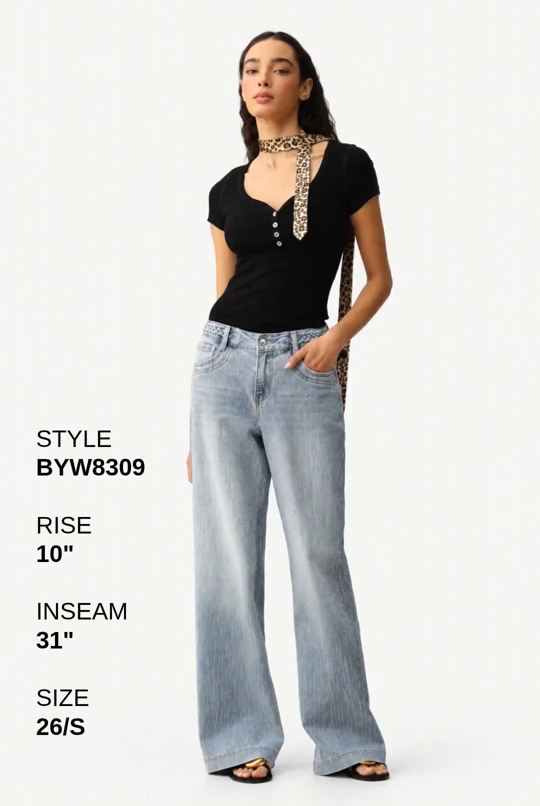 MID RISE WIDE LEG Fashion Product Video