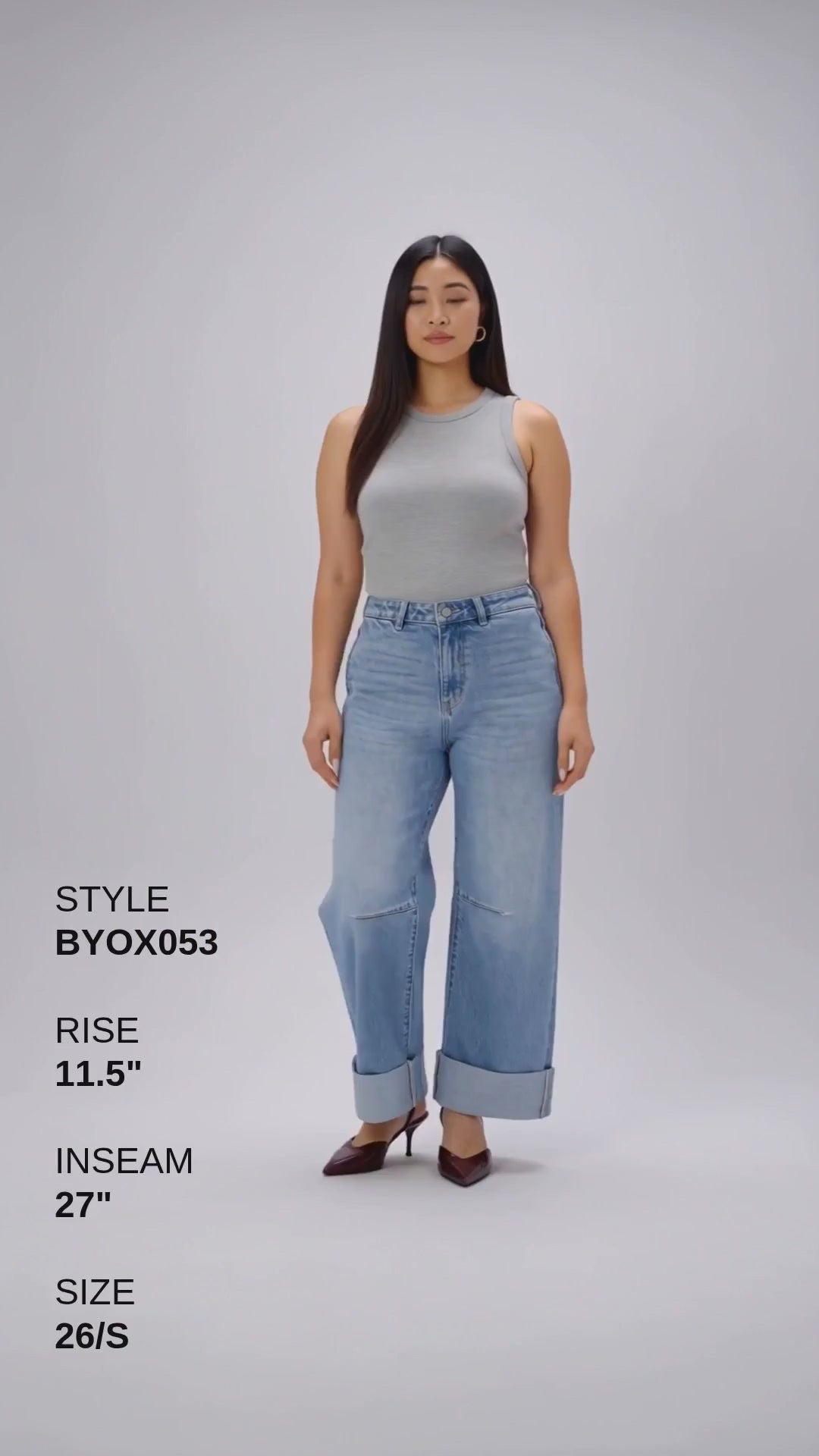 BERLIN HIGH RISE BARREL BYOX053 (BYGG2027) PALLIDUS Fashion Product Video CUT