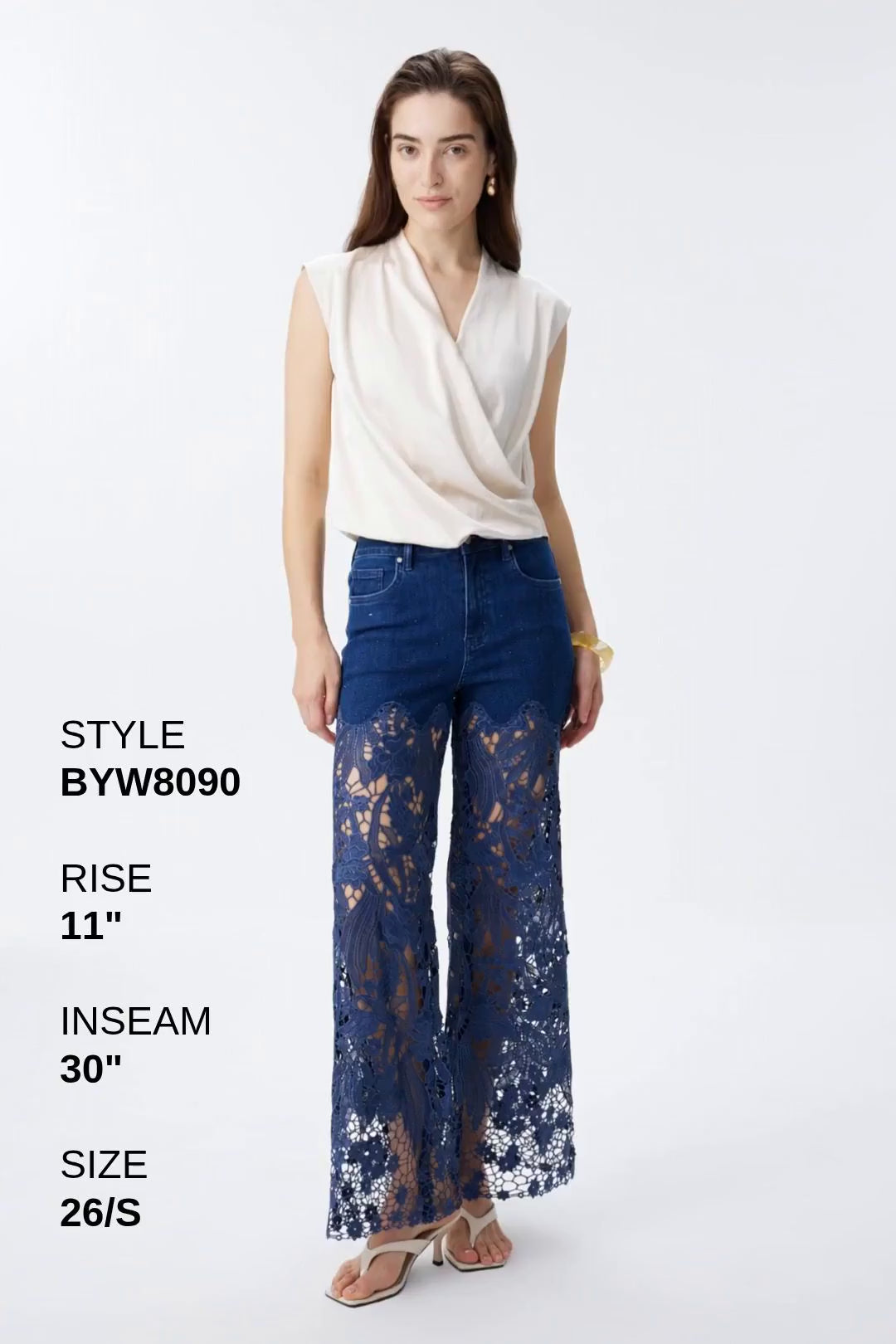 HIGH RISE LACE PANTS WITH RHINESTONE Fashion Product Video