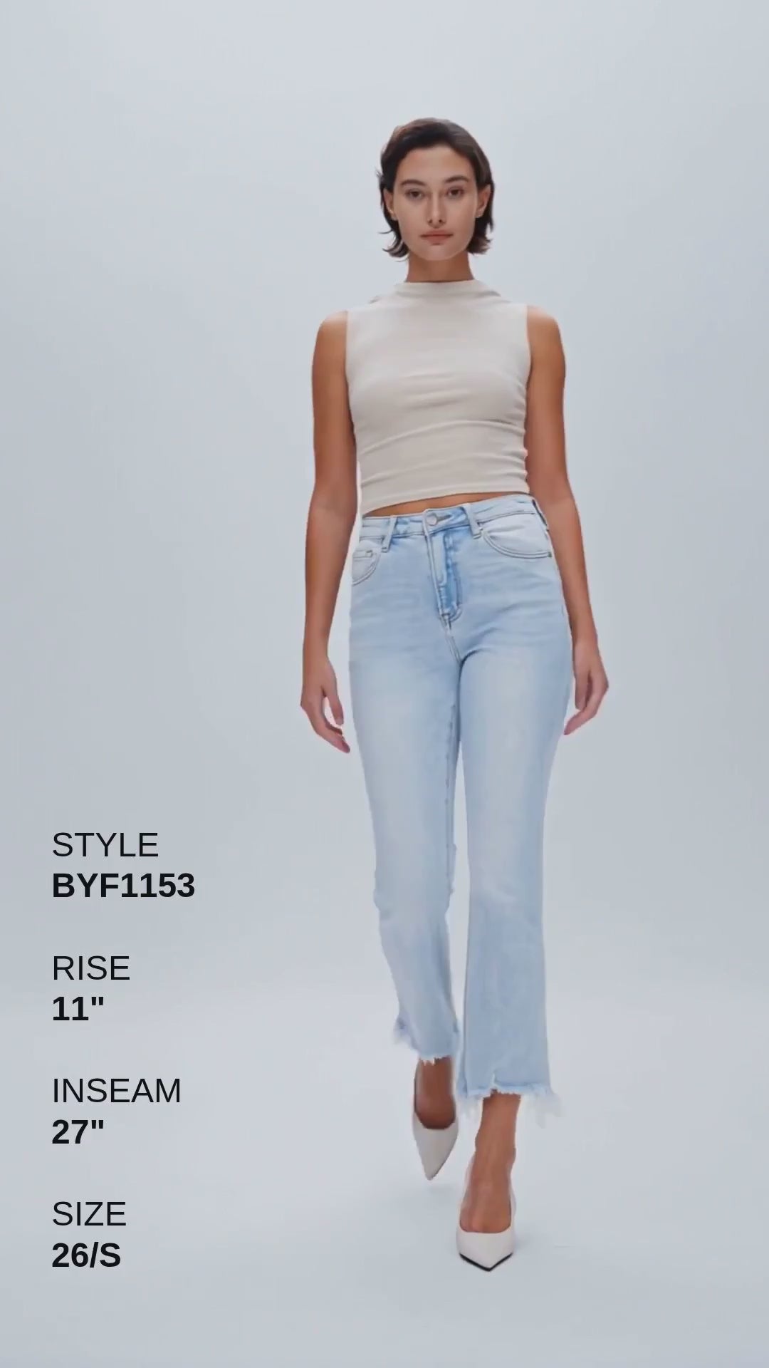 ANNA HIGH RISE ANKLE FLARE Fashion Product Video CUT
