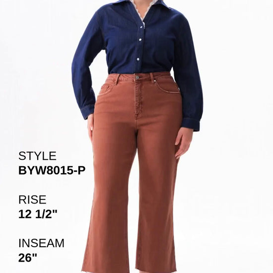 HIGH RISE WIDE LEG (CAPPUCCINO) BYW8015-P Fashion Product Video