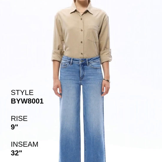 MID RISE WIDE LEG DENIM JEANS Fashion Product Video