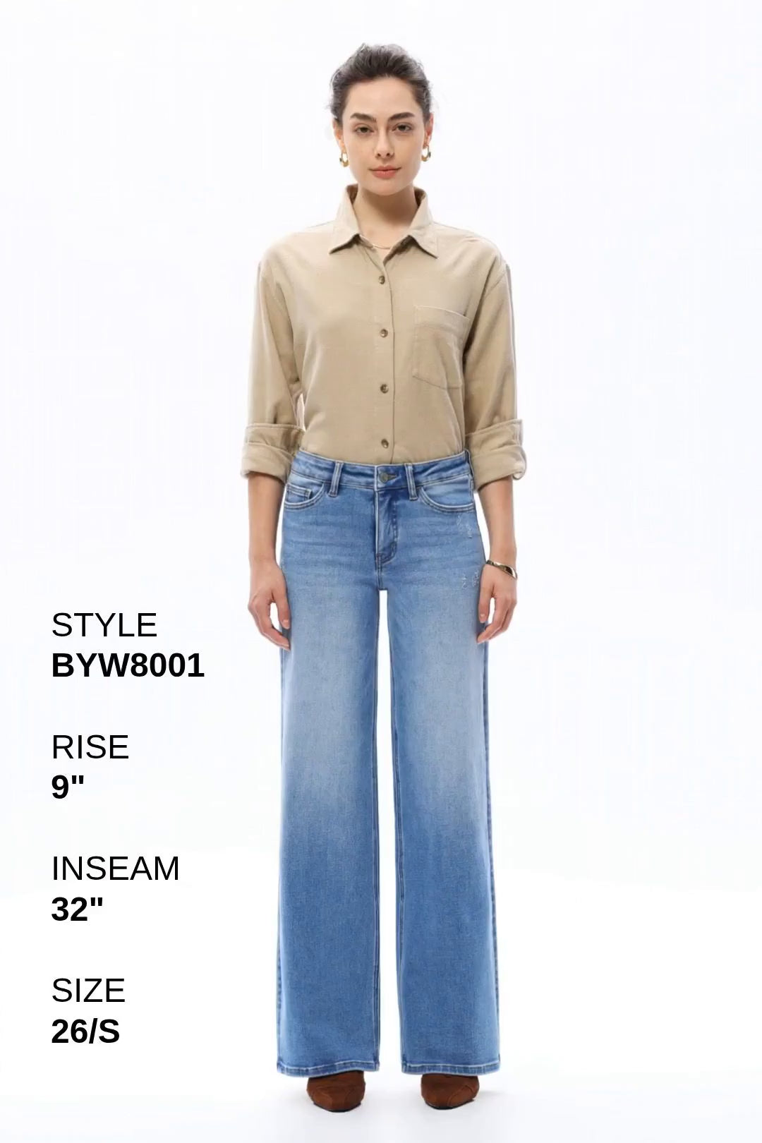 MID RISE WIDE LEG DENIM JEANS Fashion Product Video