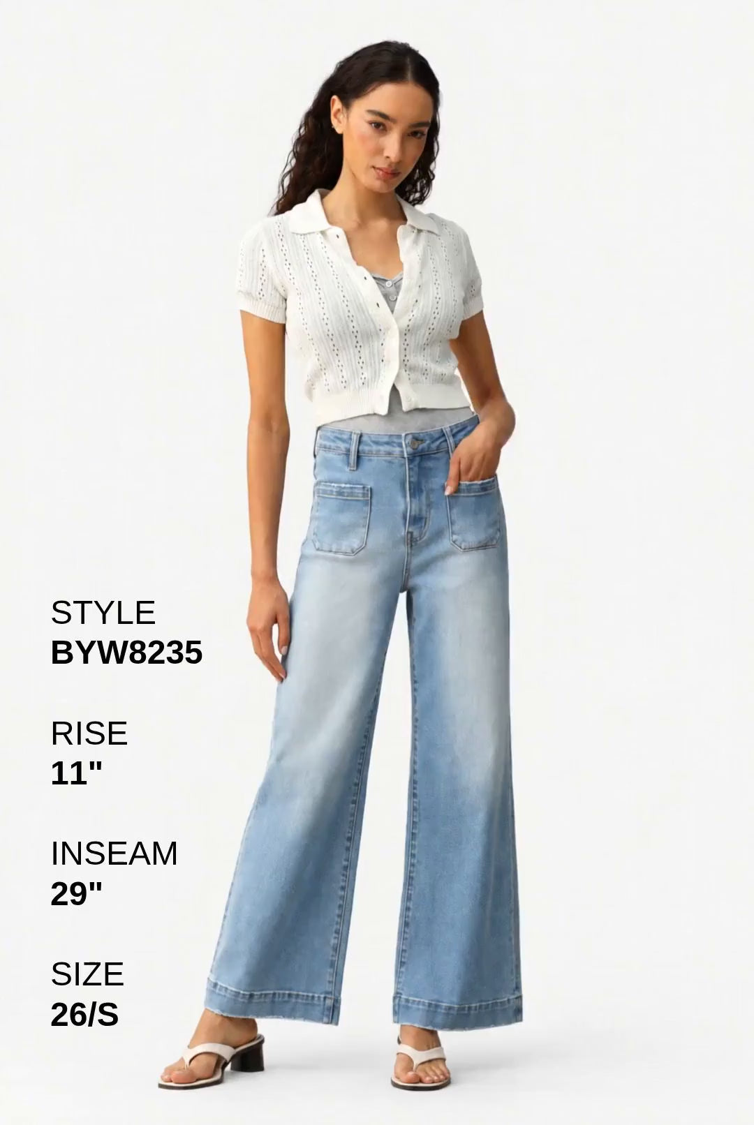 HIGH RISE WIDE LEG JEANS Fashion Product Video