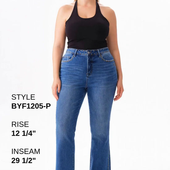 PLUS HIGH RISE BOOTCUT BYF1205-P Fashion Product Video