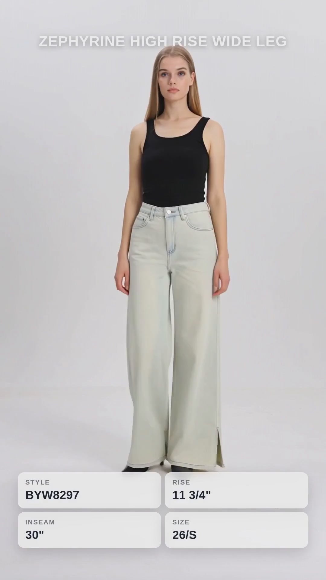 ZEPHYRINE HIGH RISE WIDE LEG Fashion Product Video CUT