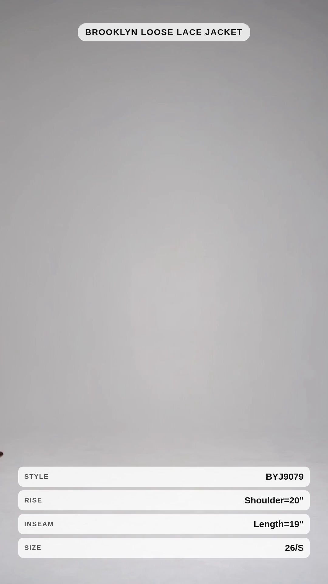 BROOKLYN LOOSE LACE JACKET Fashion Product Video