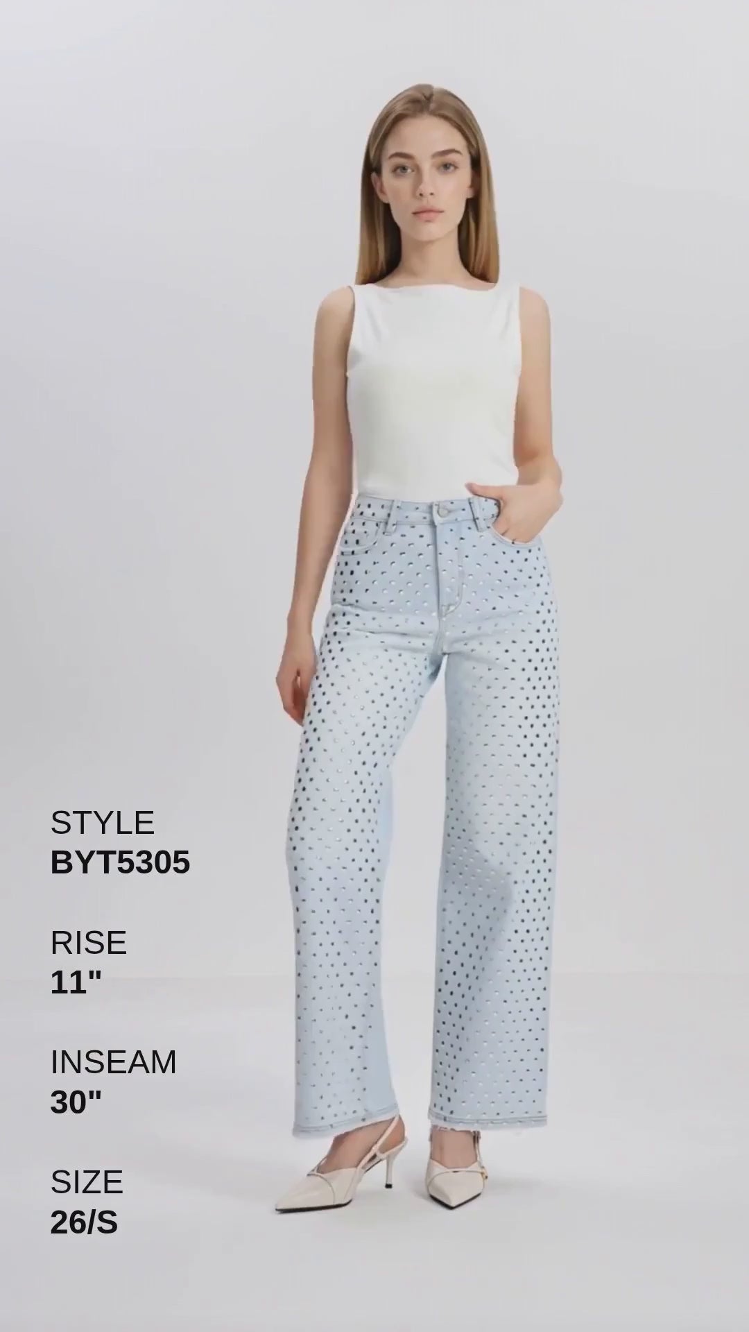 VALENTINE HIGH RISE STRAIGHT Fashion Product Video CUT