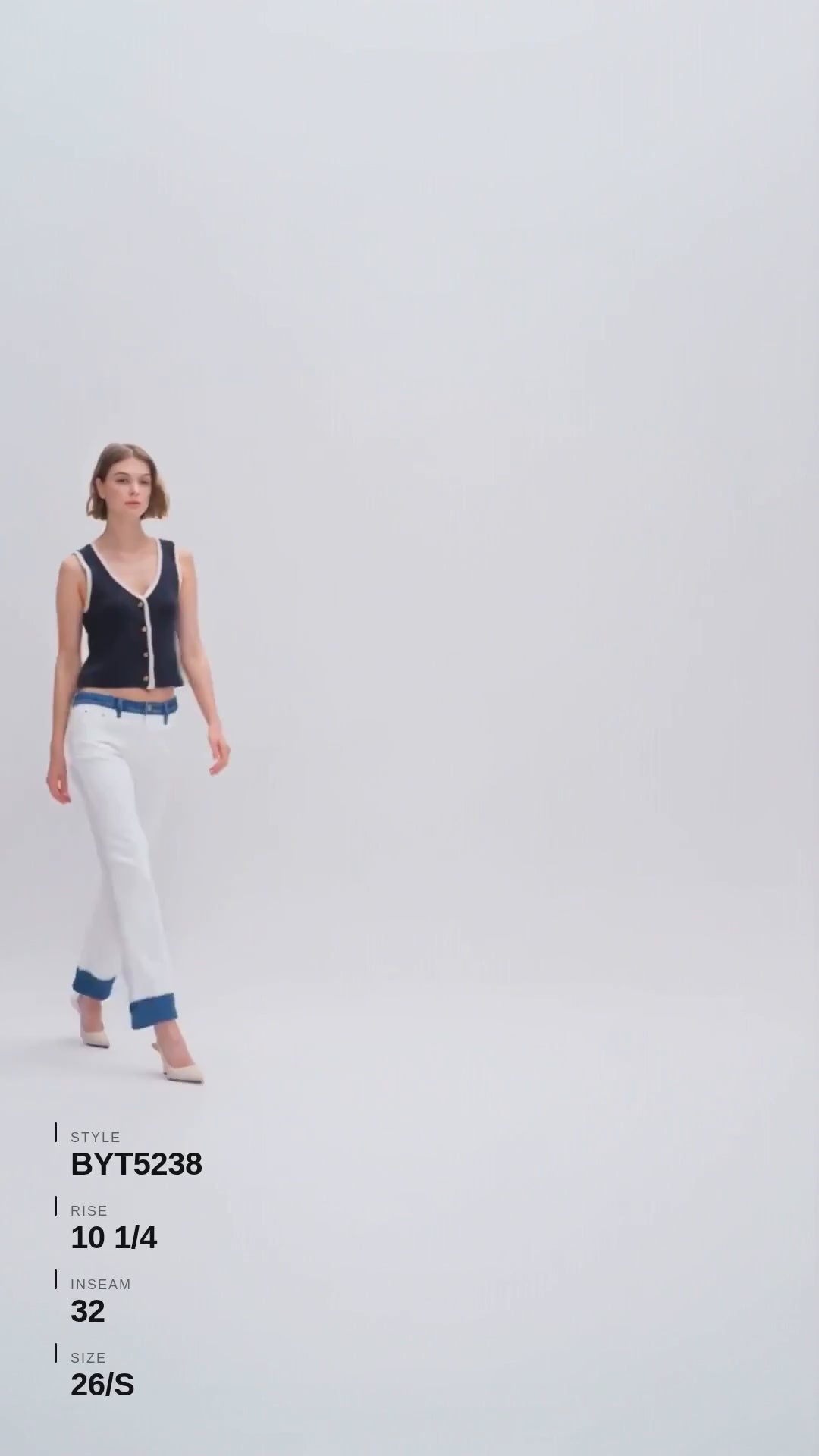 MID RISE STRAIGHT LEG Fashion Product Video CUT
