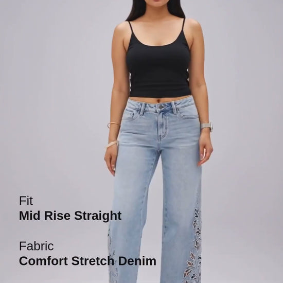 FLORA MID RISE STRAIGHT Fashion Product Video CUT