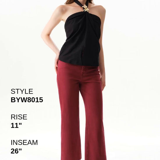 HIGH RISE WIDE LEG (WINE)BYW8015 Fashion Product Video
