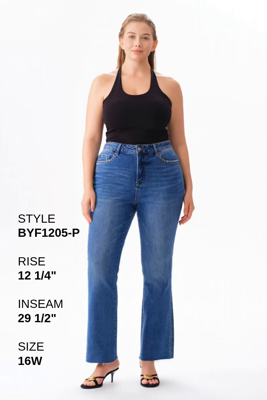 PLUS HIGH RISE BOOTCUT BYF1205-P Fashion Product Video